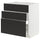 METOD / MAXIMERA base cab f sink+3 fronts/2 drawers, white/Nickebo matt anthracite, 80x60 cm