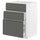 METOD / MAXIMERA base cab f sink+3 fronts/2 drawers, white/Voxtorp dark grey, 60x60 cm