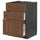METOD / MAXIMERA base cab f sink+3 fronts/2 drawers, black Enköping/brown walnut effect, 60x60 cm