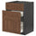METOD / MAXIMERA base cab f sink+3 fronts/2 drawers, black Enköping/brown walnut effect, 60x60 cm