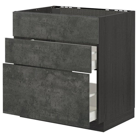Ikea METOD / MAXIMERA - Sink cabinet/3 fronts/2 drawers , 80x60 cm