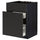 METOD / MAXIMERA base cab f sink+3 fronts/2 drawers, black/Nickebo matt anthracite, 60x60 cm