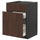 METOD / MAXIMERA base cab f sink+3 fronts/2 drawers, black/Sinarp brown, 60x60 cm