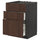 METOD / MAXIMERA base cab f sink+3 fronts/2 drawers, black/Sinarp brown, 60x60 cm