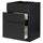 METOD / MAXIMERA base cab f sink+3 fronts/2 drawers, black/Upplöv matt anthracite, 60x60 cm