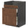 METOD / MAXIMERA base cb f HAVSEN snk/3 frnts/2 drws, black Enköping/brown walnut effect, 60x60 cm