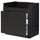 METOD / MAXIMERA base cb f HAVSEN snk/3 frnts/2 drws, black/Nickebo matt anthracite, 80x60 cm