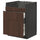 METOD / MAXIMERA base cb f HAVSEN snk/3 frnts/2 drws, black/Sinarp brown, 60.0x80.0x60.0 cm