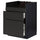METOD / MAXIMERA base cb f HAVSEN snk/3 frnts/2 drws, black/Upplöv matt anthracite, 60.0x80.0x60.0 cm