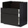 METOD / MAXIMERA base cb f HAVSEN snk/3 frnts/2 drws, black/Upplöv matt anthracite, 80x60 cm