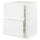 METOD / MAXIMERA base cab f hob/2 fronts/2 drawers, white/Axstad matt white, 60x60 cm