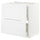 METOD / MAXIMERA base cab f hob/2 fronts/2 drawers, white/Axstad matt white, 80x60 cm