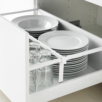 METOD / MAXIMERA - Base cab f hob/2 fronts/2 drawers, white/Bodbyn off-white, 80x60 cm - best price from Maltashopper.com 59105279
