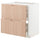METOD / MAXIMERA base cab f hob/2 fronts/2 drawers, white/Fröjered light bamboo, 80x60 cm