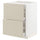 METOD / MAXIMERA base cab f hob/2 fronts/2 drawers, white/Havstorp beige, 60x60 cm