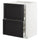 METOD / MAXIMERA - Base cab f hob/2 fronts/2 drawers, white/Lerhyttan black stained , 60x60 cm