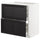 METOD / MAXIMERA base cab f hob/2 fronts/2 drawers, white/Lerhyttan black stained, 80x60 cm