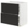 METOD / MAXIMERA - Base cab f hob/2 fronts/2 drawers, white/Nickebo matt anthracite , 80x60 cm