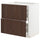 METOD / MAXIMERA base cab f hob/2 fronts/2 drawers, white/Sinarp brown, 80x60 cm