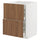 METOD / MAXIMERA - METOD / MAXIMERA Base cab f hob/2 fronts/2 drawers, white/Tistorp brown walnut effect, 60x60 cm