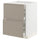 METOD / MAXIMERA base cab f hob/2 fronts/2 drawers, white/Upplöv matt dark beige, 60x60 cm