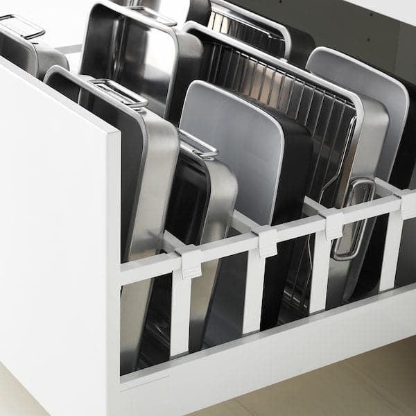 METOD / MAXIMERA - Base cab f hob/2 fronts/2 drawers, white/Veddinge white, 80x60 cm - best price from Maltashopper.com 69105288