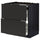 METOD / MAXIMERA base cab f hob/2 fronts/2 drawers, black/Nickebo matt anthracite, 80x60 cm