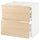 METOD / MAXIMERA - METOD / MAXIMERA Base cab f hob/2 fronts/3 drawers, white/Askersund light ash effect, 80x60 cm