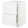 METOD / MAXIMERA base cab f hob/2 fronts/3 drawers, white/Axstad matt white, 60x60 cm