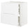 METOD / MAXIMERA base cab f hob/2 fronts/3 drawers, white/Axstad matt white, 80x60 cm