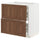 METOD / MAXIMERA - Base cab f hob/2 fronts/3 drawers, white Enköping/brown walnut effect, 80x60 cm