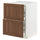 METOD / MAXIMERA base cab f hob/2 fronts/3 drawers, white Enköping/brown walnut effect, 60x60 cm