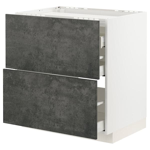 Ikea METOD / MAXIMERA - Mobile p cottura/2frontali/3casset , 80x60 cm