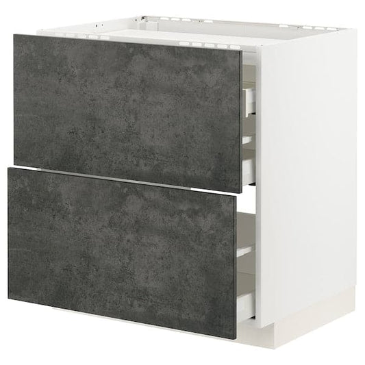 Ikea METOD / MAXIMERA - Mobile p cottura/2frontali/3casset , 80x60 cm