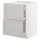 METOD / MAXIMERA - Base cab f hob/2 fronts/3 drawers, white/Lerhyttan light grey