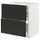 METOD / MAXIMERA base cab f hob/2 fronts/3 drawers, white/Nickebo matt anthracite, 80.0x80.0x60.0 cm