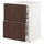 METOD / MAXIMERA base cab f hob/2 fronts/3 drawers, white/Sinarp brown, 60.0x80.0x60.0 cm
