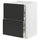 METOD / MAXIMERA - METOD / MAXIMERA Base cab f hob/2 fronts/3 drawers, white/Upplöv matt anthracite, 60x60 cm