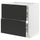 METOD / MAXIMERA base cab f hob/2 fronts/3 drawers, white/Upplöv matt anthracite, 80x60 cm