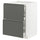 METOD / MAXIMERA - METOD / MAXIMERA Base cab f hob/2 fronts/3 drawers, white/Voxtorp dark grey, 60x60 cm