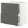 METOD / MAXIMERA base cab f hob/2 fronts/3 drawers, white/Voxtorp dark grey, 80x60 cm
