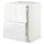 METOD / MAXIMERA base cab f hob/2 fronts/3 drawers, white/Voxtorp high-gloss/white, 60x60 cm