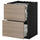 METOD / MAXIMERA base cab f hob/2 fronts/3 drawers, black/Brokhult light grey