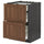 METOD / MAXIMERA base cab f hob/2 fronts/3 drawers, black Enköping/brown walnut effect, 60x60 cm