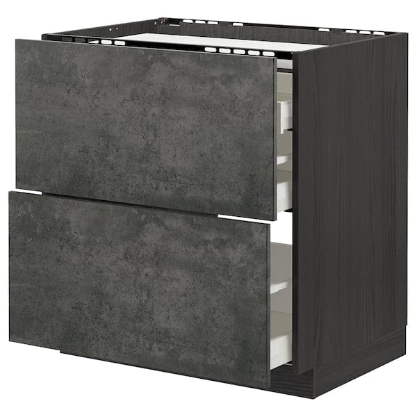 Ikea METOD / MAXIMERA - Mobile p cottura/2frontali/3casset , 80x60 cm