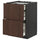 METOD / MAXIMERA base cab f hob/2 fronts/3 drawers, black/Sinarp brown, 60.0x80.0x60.0 cm