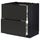 METOD / MAXIMERA base cab f hob/2 fronts/3 drawers, black/Upplöv matt anthracite, 80x60 cm