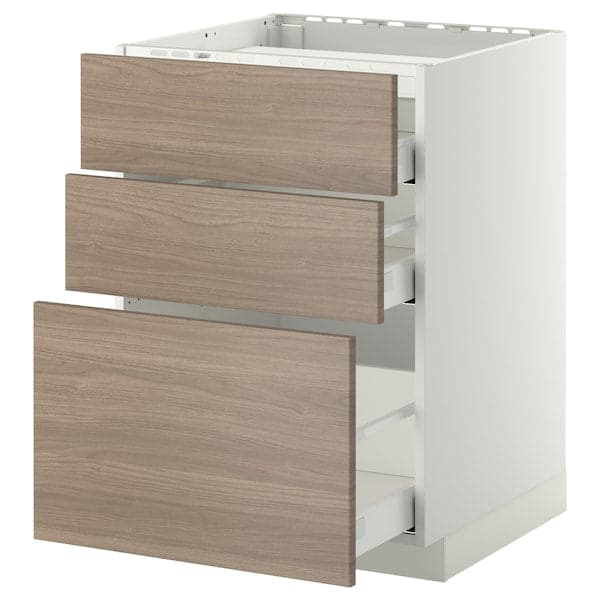 METOD / MAXIMERA - Cabinet p cooking/3frontal/3casset , 60x60 cm