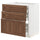 METOD / MAXIMERA base cab f hob/3 fronts/3 drawers, white Enköping/brown walnut effect, 80x60 cm