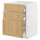 METOD / MAXIMERA base cab f hob/3 fronts/3 drawers, white/Forsbacka oak, 60x60 cm